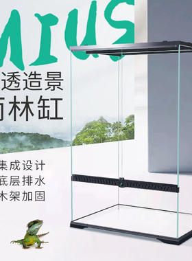 MIUS妙思生态造景雨林缸爬宠缸热带植物变色龙蜥蜴超白玻璃饲养箱