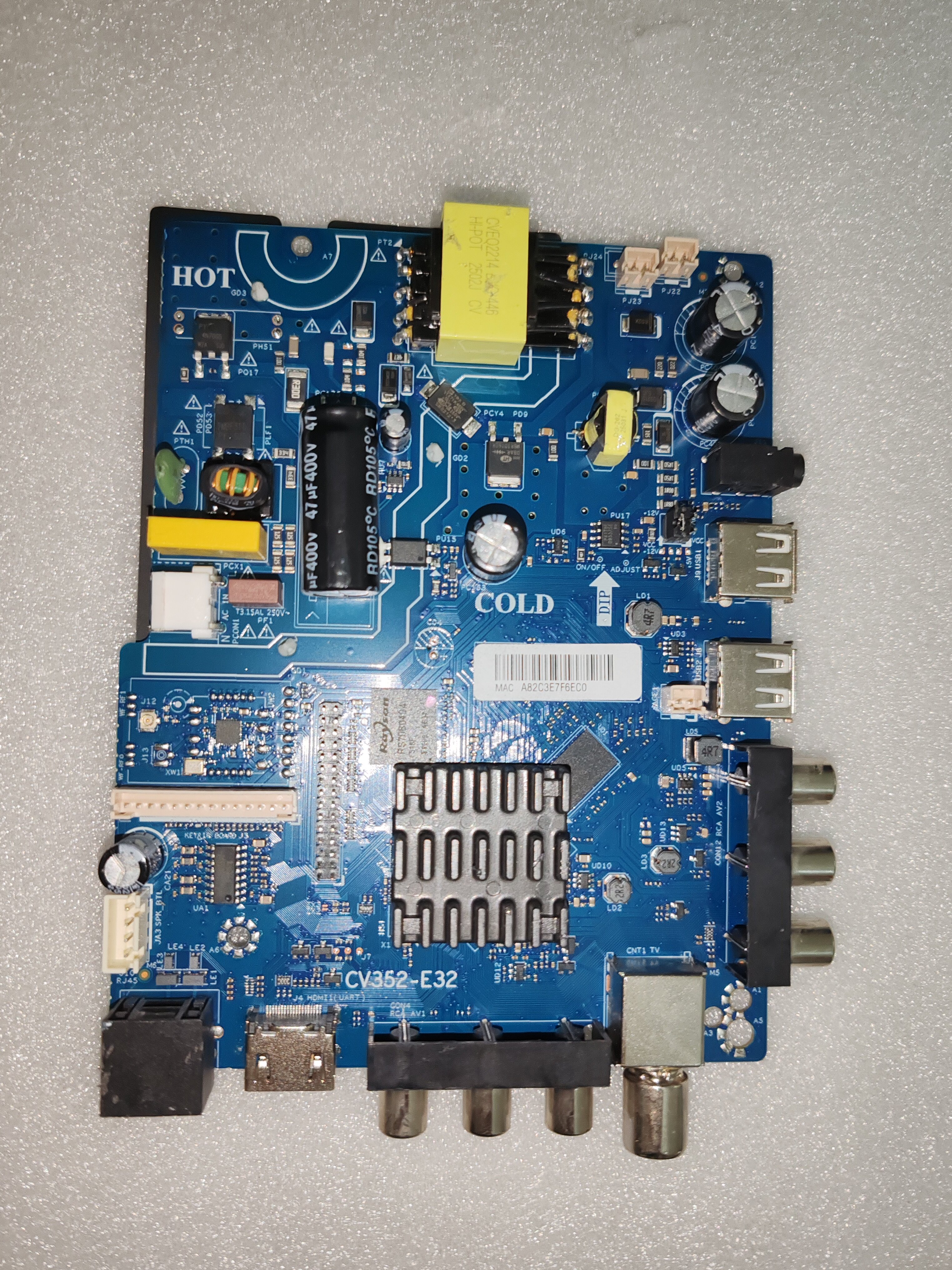 cv352-e32  四核WiFi网络主板，三合一电视机主板智能多媒体电视