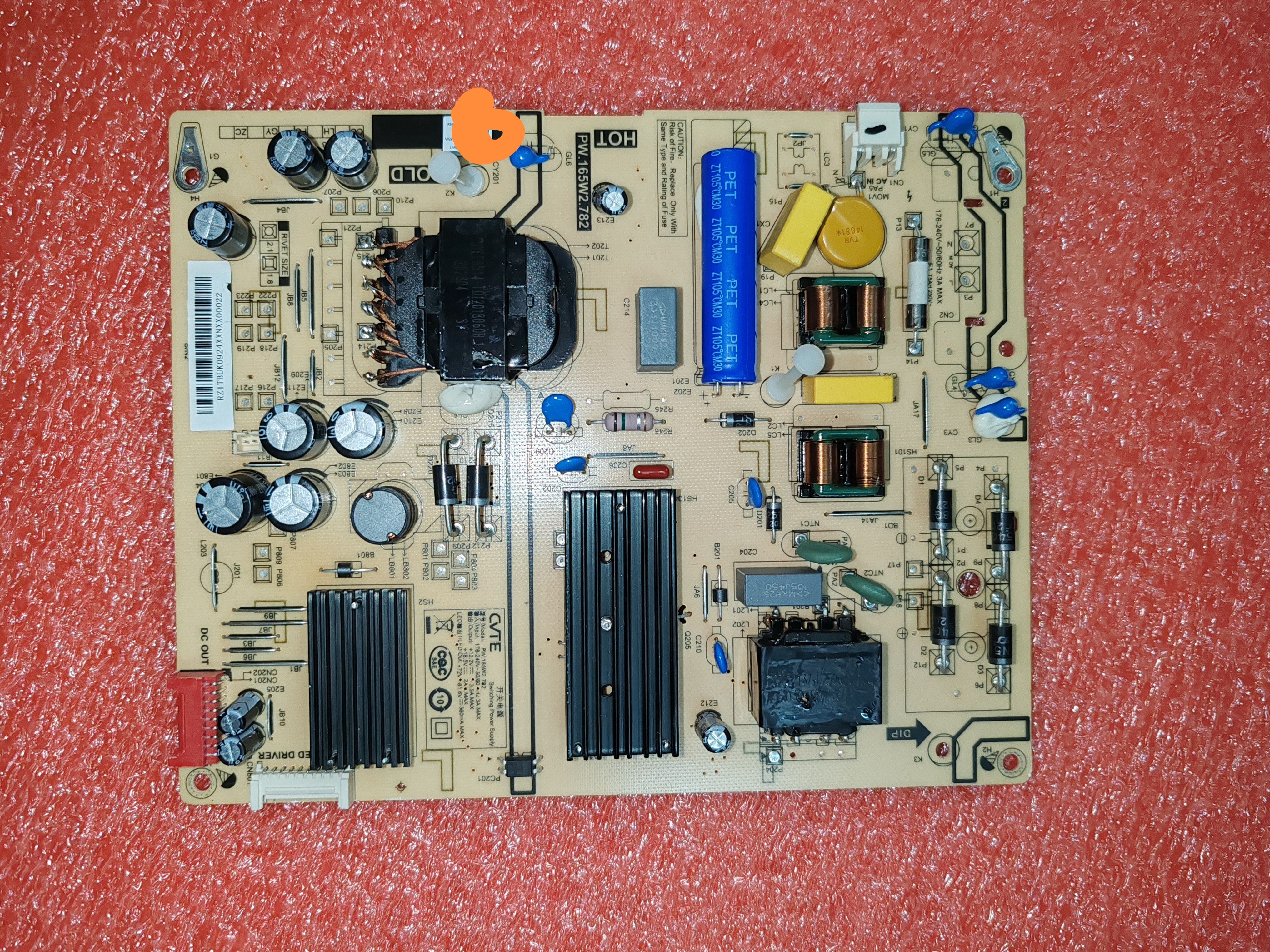 PW.165W2.782 81-PBE055-C782A L55M5-RK电源板测试好实物照