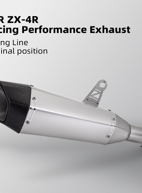 适用ninjaZX4RR 摩托车改装排气管 ZX4R一体中尾段 专车专用 直上