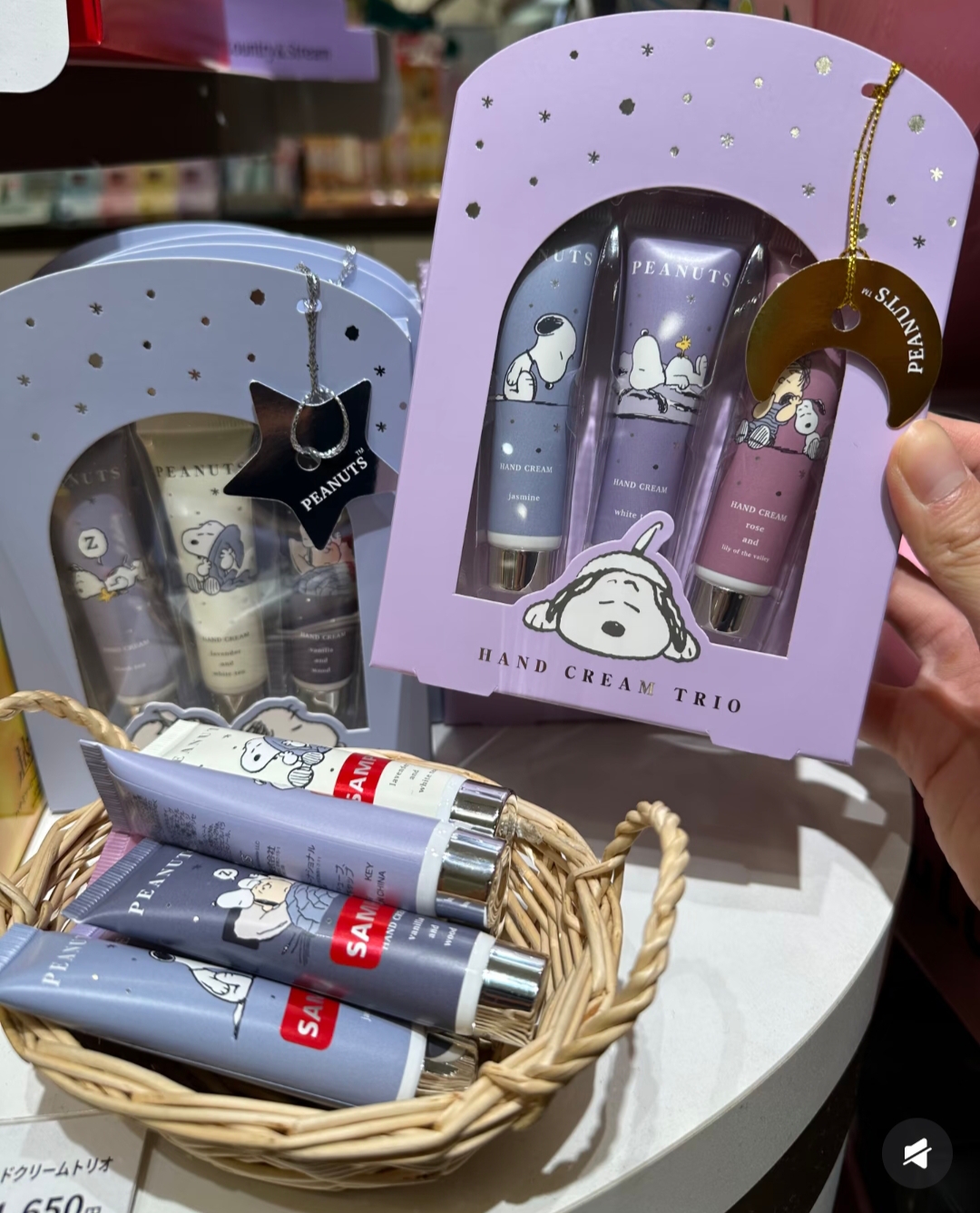 现货日本本土采购snoopy史努比周边限定花香保湿护手霜三只装套装