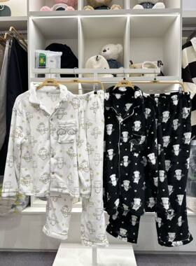 现货 韩国正品采购SPAO ganadi联名睡衣珊瑚绒睡衣男女同款