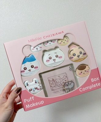 现货到！日本本土采购MilleFee chiikawa吉伊卡哇气垫散粉扑套盒