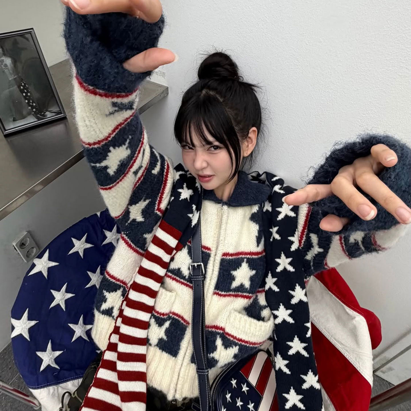 费尔岛复古针织开衫毛衣外套上衣