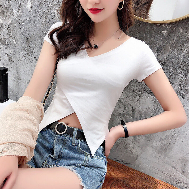 短袖韩版常规交叉纯棉女
