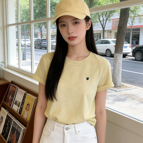 2026春夏新款刺绣上衣短袖T恤女