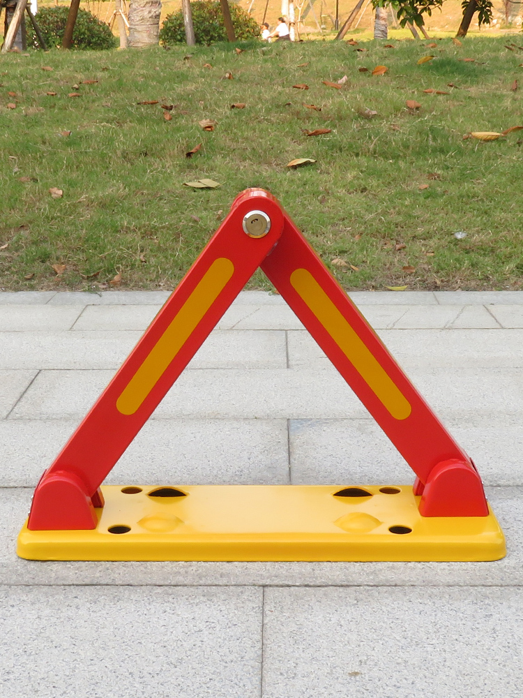 Solid triangular ground lock parking space lock thickened anti-collision anti-pry parking space ground pile parking position lock anti-occupancy artifact