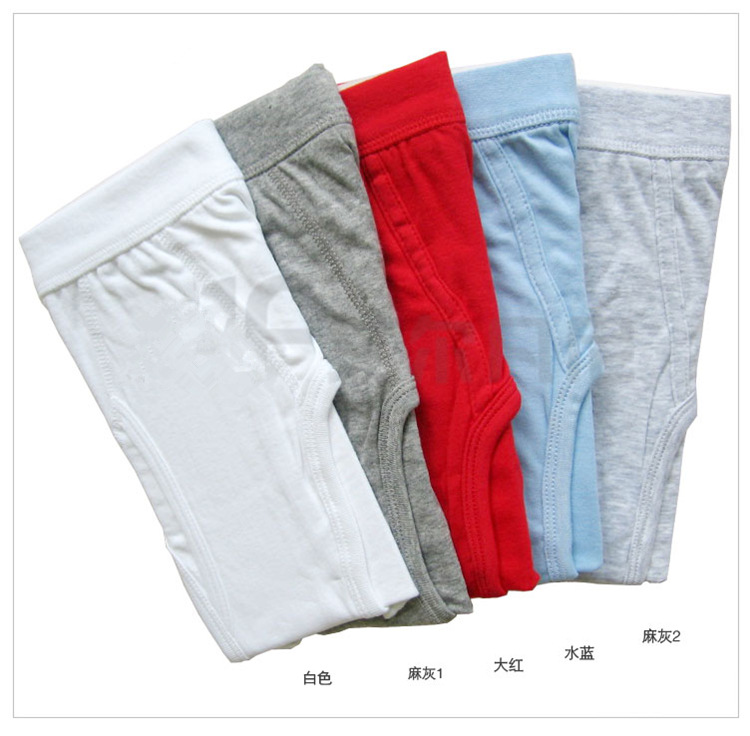 棉质面料罗纹弹力三角裤高腰透气