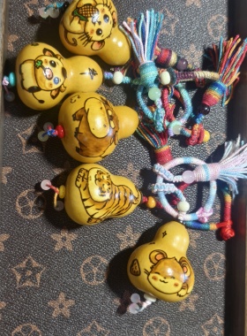 葫芦烙画生肖挂件小葫芦鼠牛虎兔龙蛇马羊猴鸡狗猪可爱创意礼品
