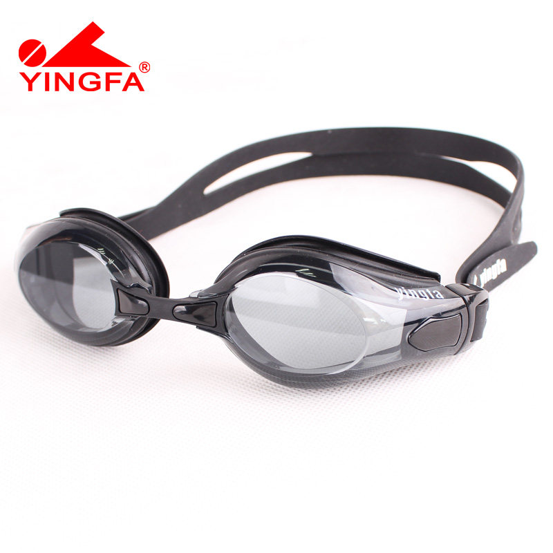 英发游泳镜近视泳镜透明大框高清