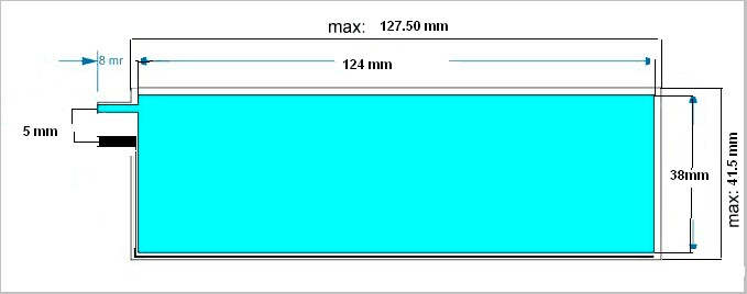 冷光片 sheet backlight paper 白色红色12.7X4.2cm