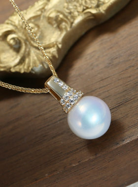 DIY配件S925纯银珍珠吊坠空托