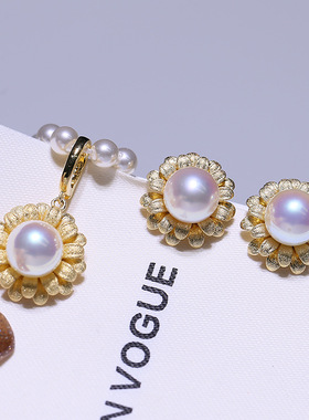 DIY配件S925纯银珍珠耳钉吊坠扣