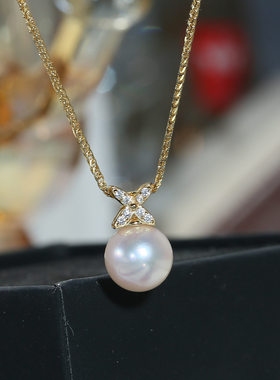 DIY配件S925纯银珍珠吊坠空托