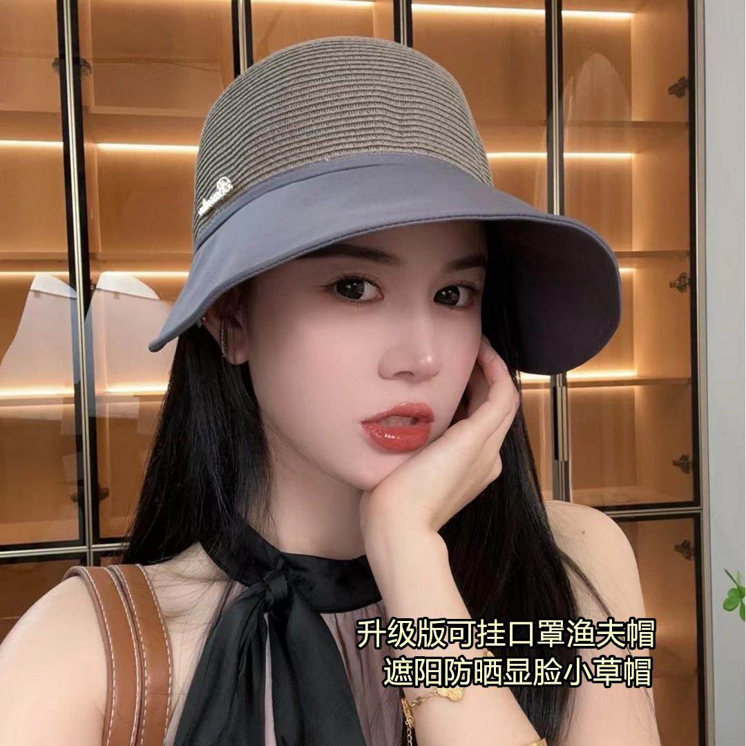 显脸小鸭舌渔夫帽子女出游防晒帽