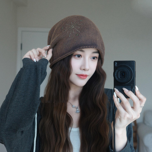 秋冬女保暖堆堆包头帽显脸小