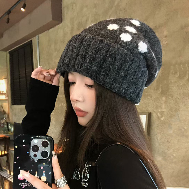 高品质羊毛混纺毛线帽保暖防寒