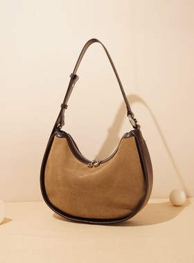 小众设计女生月牙包女款2025新款真皮秋冬单肩时尚个性腋下包