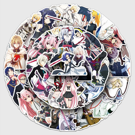 同人谷50张终结的炽天使贴纸日漫动漫创意防水装饰笔记本电脑手机