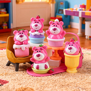 同人谷工厂现货草莓熊办公室居家桌面树脂摆件可爱手办潮玩文创