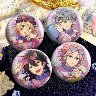 偶像梦幻祭二次元同人周边PET双闪吧唧镭射工艺马口铁谷子徽章