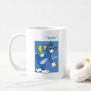 Tom and Jerry 猫和老鼠马克杯汤姆杰瑞水杯情侣陶瓷高颜值ins