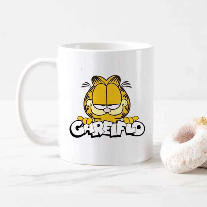 Garfield加菲猫周边陶瓷马克杯大容量卡通水杯男女生礼物