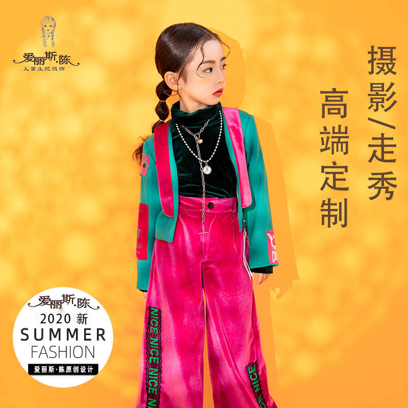 儿童摄影服装新款时尚走秀礼服女童模特高端洋气影楼拍照主题