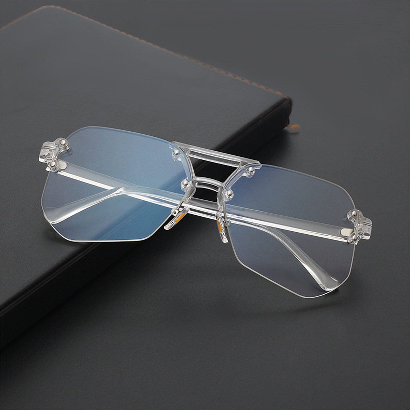 明星同款眼镜无框大框眼镜男女规则透明眼镜女韩版潮防蓝光近视潮