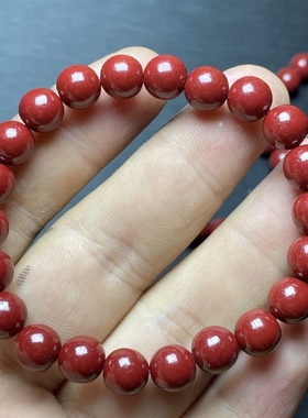 新品紫金砂高含量帝王红砂手链单圈手串紫沙红色女款朱砂散珠饰品