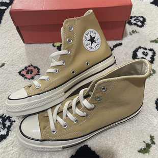 匡威Converse1970s三星标鹅蛋黄高帮休闲帆布鞋163297C