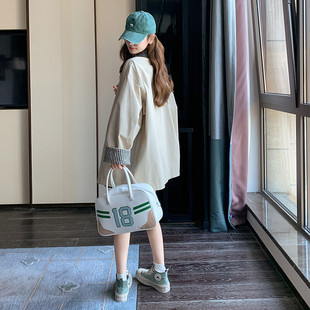 2D044 子宽松慵懒风外套女韩女风衣 大量现货主推25秋新学院风格