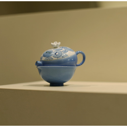 |霁斋|《杯里有钱》一壶一杯 茶壶 茶碗 主人杯 普洱杯 手绘茶具