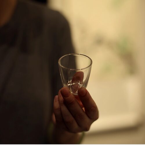 |叙透|玻璃高透茶杯小圆杯 四方主人杯小杯品茗杯 高品质杯口切口