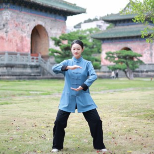 秀华道源2022新款太极服套装太极拳练功服男女同款秋冬季节加厚款