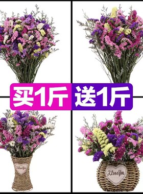 云南勿忘我满天星干花花束真花自然风干客厅装饰摆设批发件