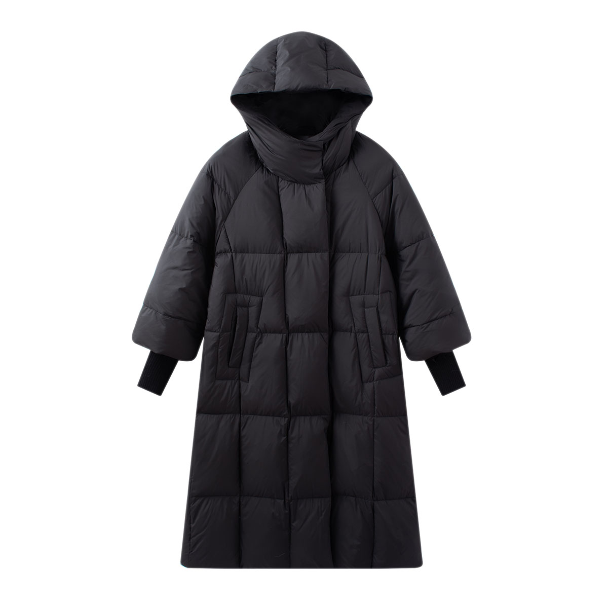 【米粒严选】 GIDMiss中长款连帽简奢主义气质羽绒服 30598