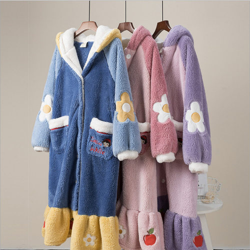 家居服睡袍睡裙秋冬季