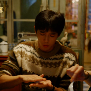 小巷人家林栋哲王安宇同款美式复古毛衣男秋冬加厚宽松针织衫外套