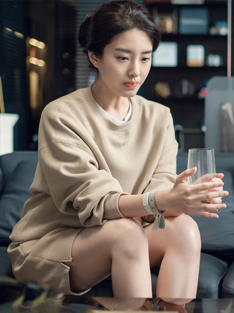 欢乐颂方芷衡杨采钰同款休闲宽松显瘦系带抽绳运动长短裤卫衣套装