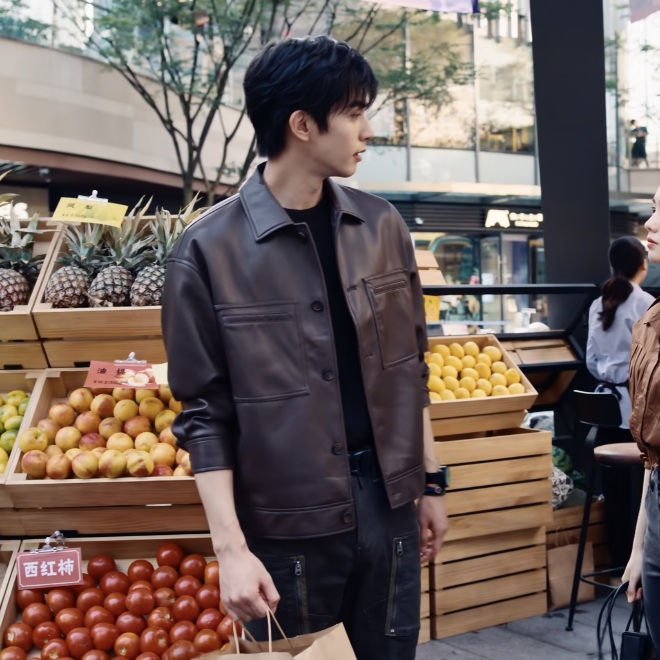 七根心简罗韧宋威龙同款皮衣男韩版潮流机车PU外套休闲帅气春秋款