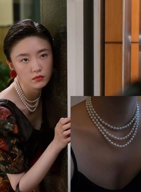 淬火年代林川张月同款珍珠项链轻奢小众法式choker夸张锁骨链颈链