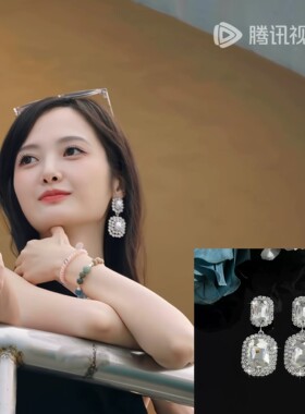 半熟恋人徐绿杨王译同款方形夸张耳环感复古夸张耳坠女耳饰配耳饰