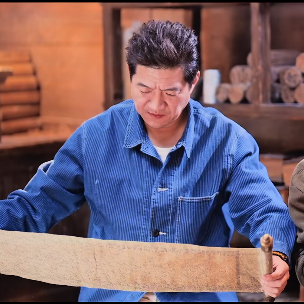 藏海花王胖子陈明昊同款春款休闲条纹茄克男水洗牛仔夹克外套情侣