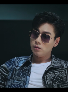 请和这样的我恋爱吧代旭胡一天同款日系复古印花棉质长袖衬衣情侣