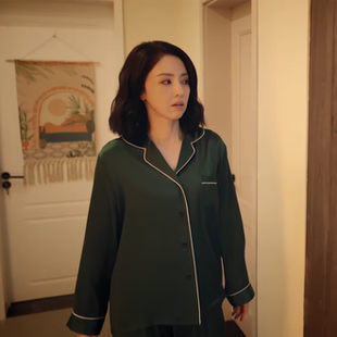 不期而遇的生活李匆匆董璇同款睡衣女秋季长袖长裤冰丝家居服套装