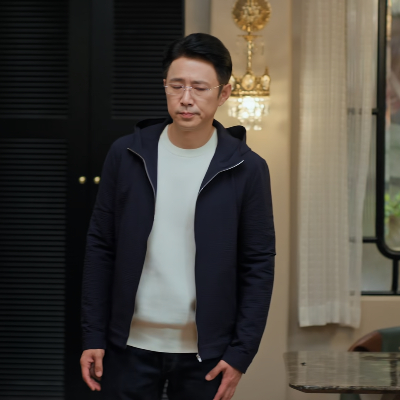 蛮好的人生丁致远高鑫同款螺纹连帽廓形卫衣外套男士新款休闲帽衫