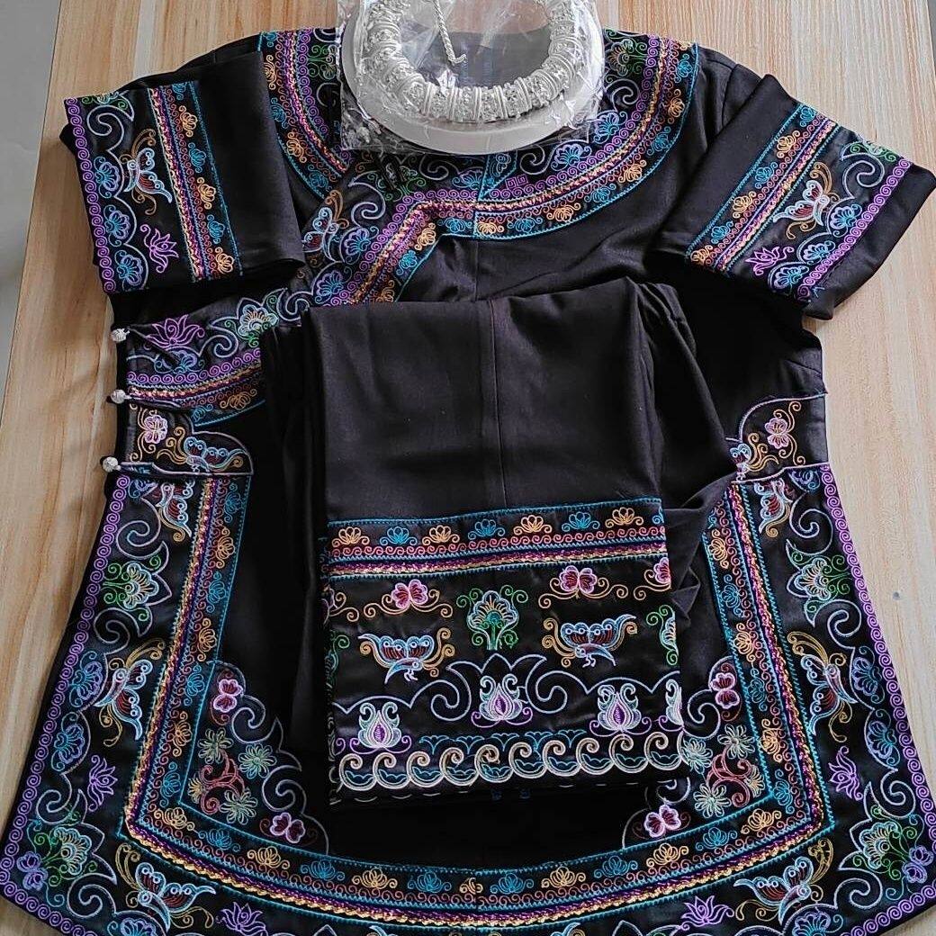 贵州苗族服装女成人少数民族服饰刺绣花套装水族服饰女装套装