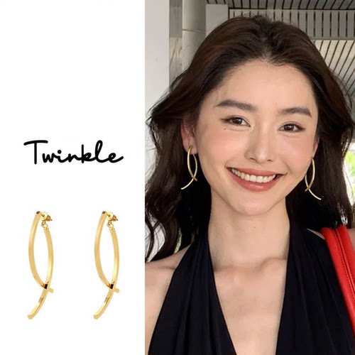 精致设计感日韩风金色大圈圈耳女气质轻奢高级感显脸小设计感耳钉