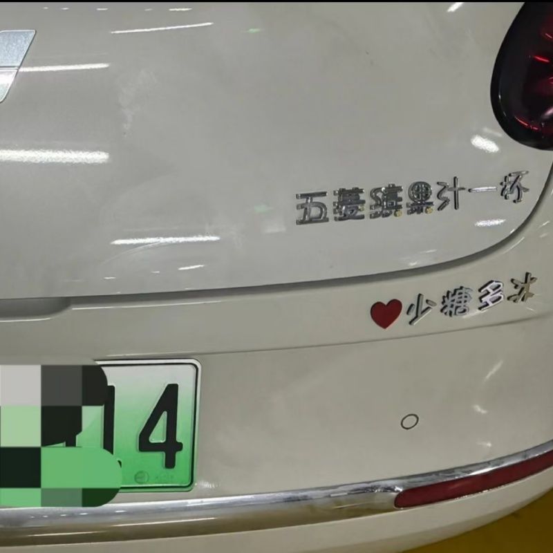 五菱缤果不锈钢材质定制车尾标